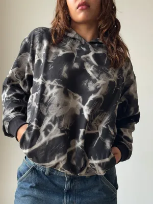 Abstract Smoke Print Oversize Hoodie