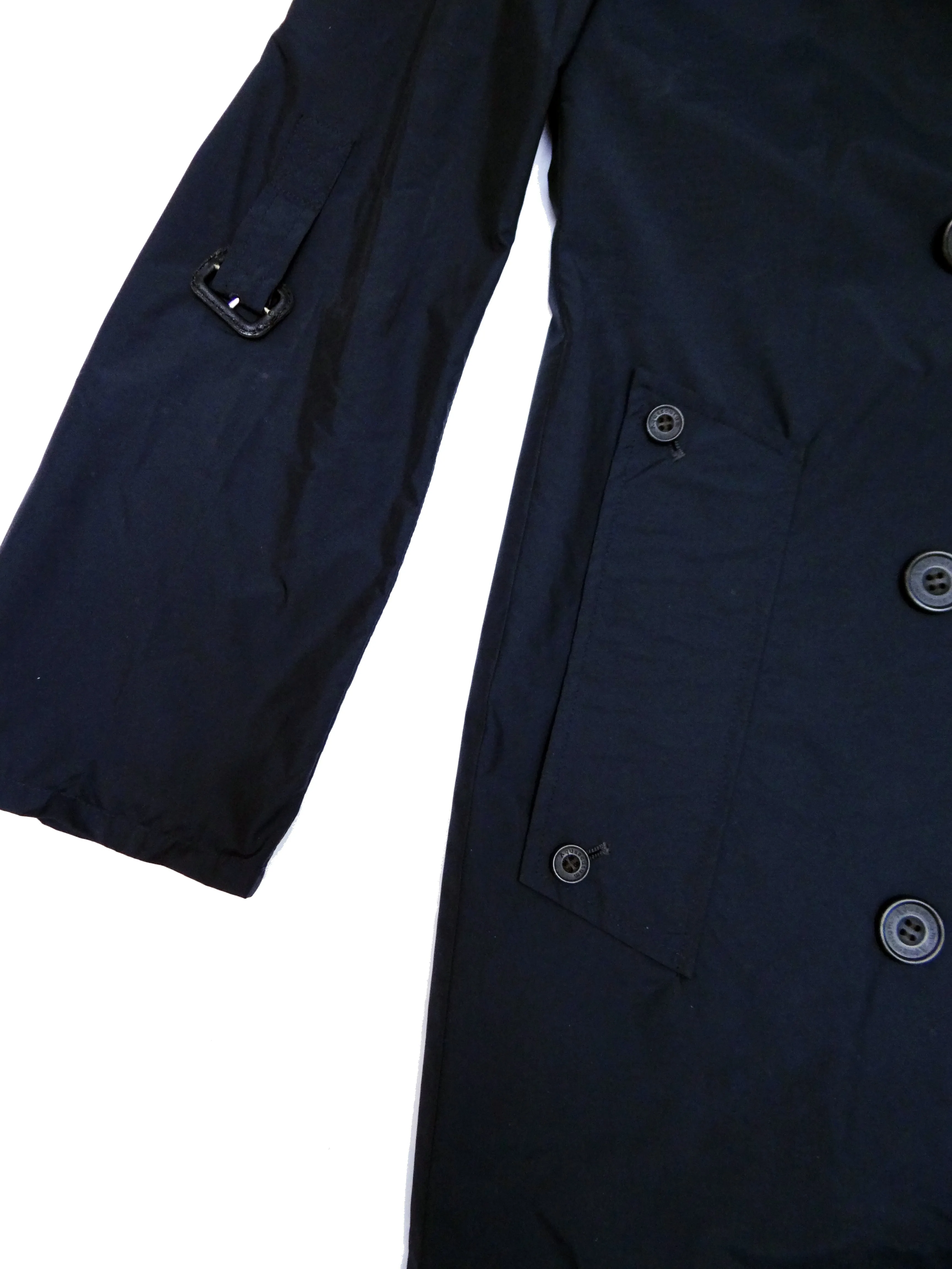 Aquascutum Classic Navy Rain Coat, UK8-10