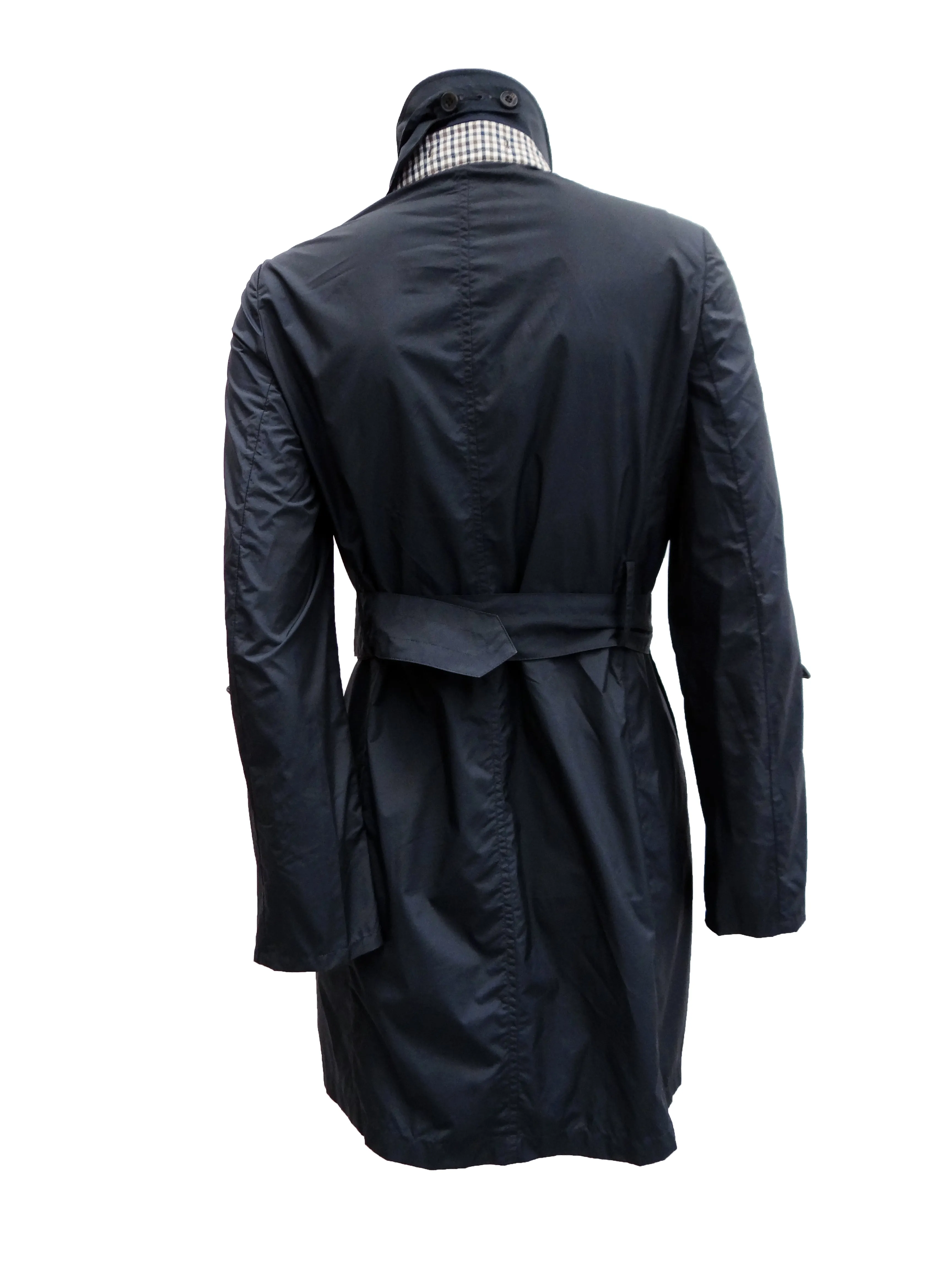 Aquascutum Classic Navy Rain Coat, UK8-10