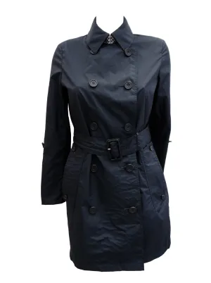 Aquascutum Classic Navy Rain Coat, UK8-10