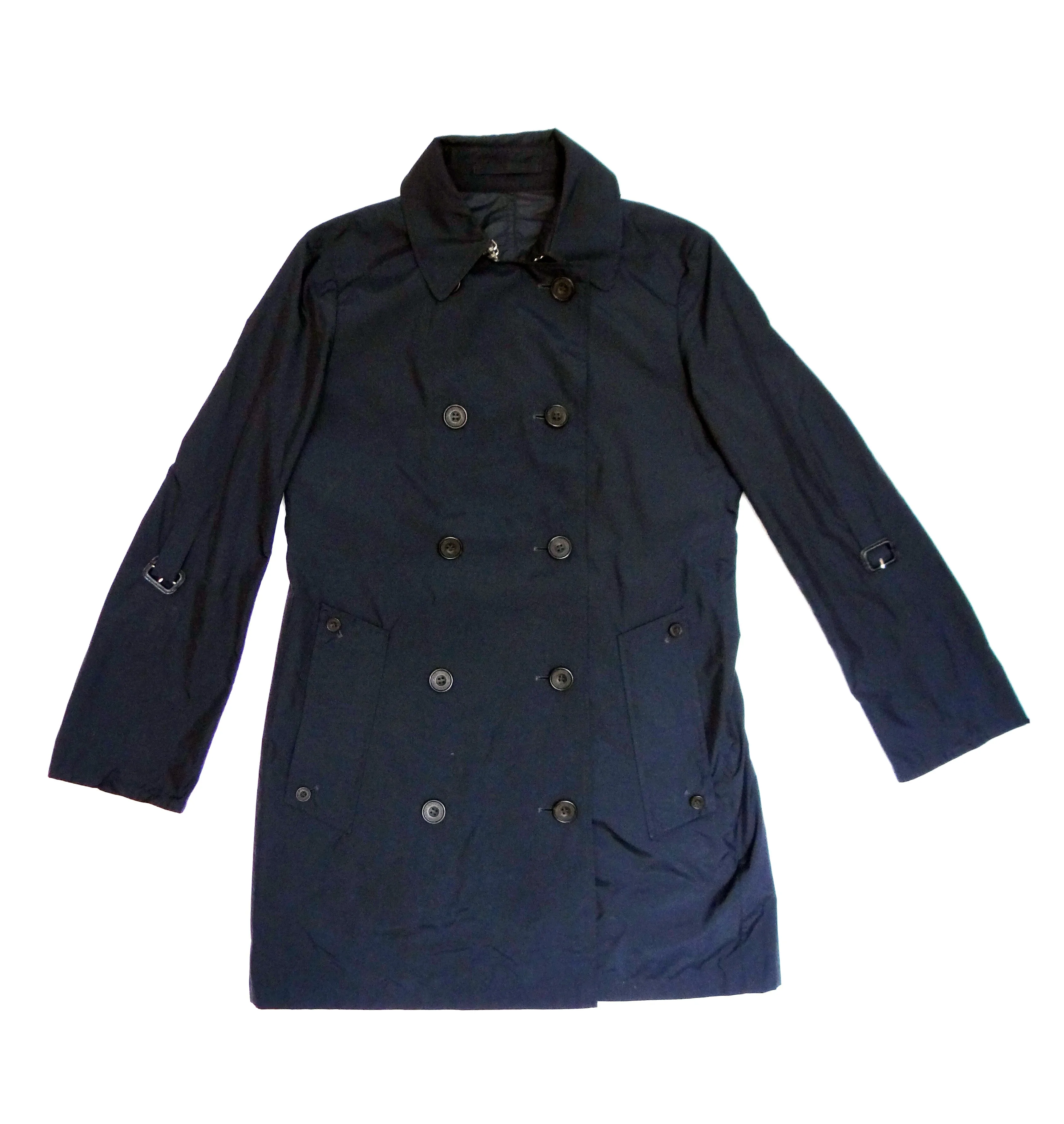 Aquascutum Classic Navy Rain Coat, UK8-10