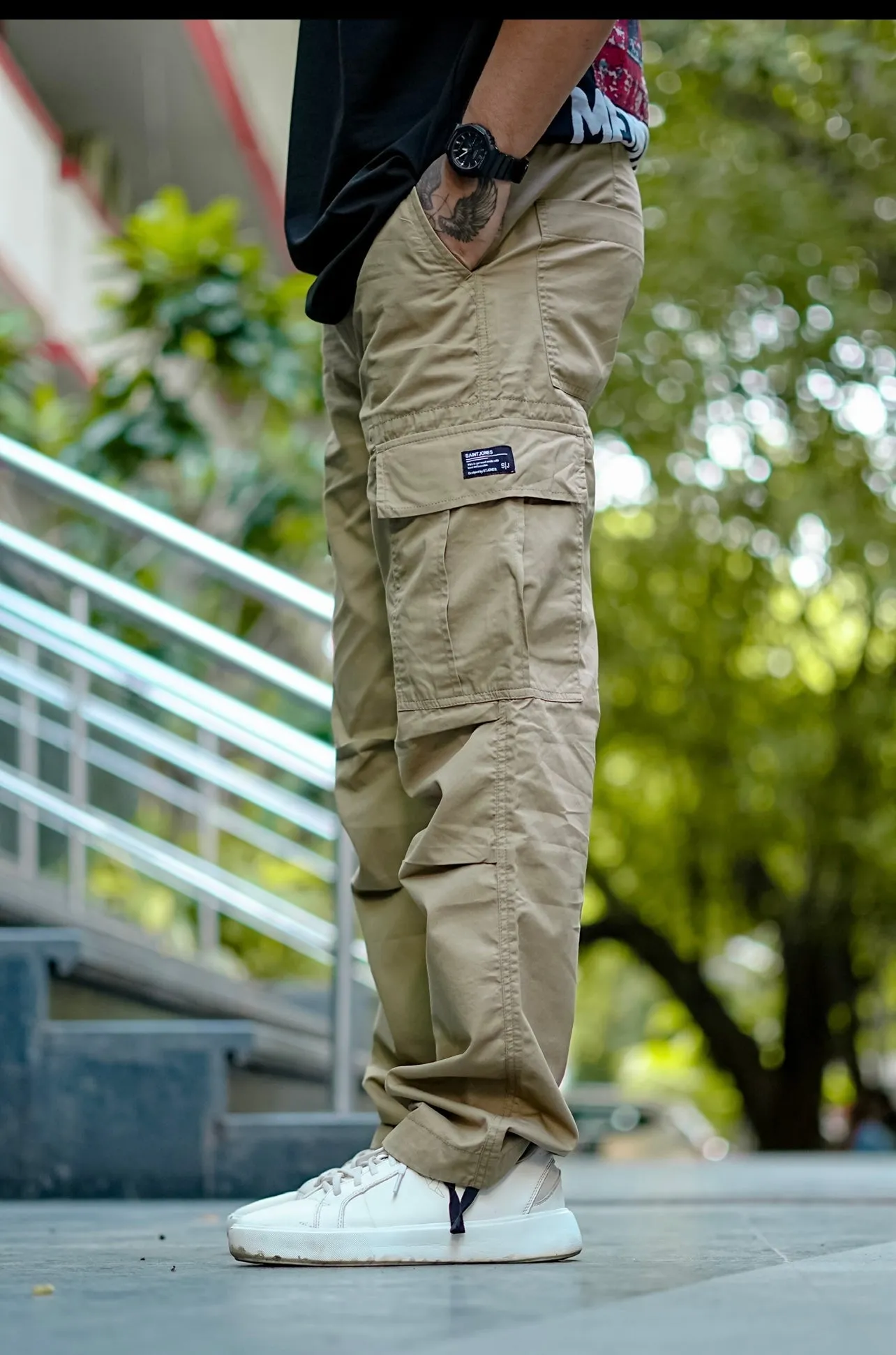 BAGGY UTILITY LIGHT WEIGHT CARGO BEIGE.