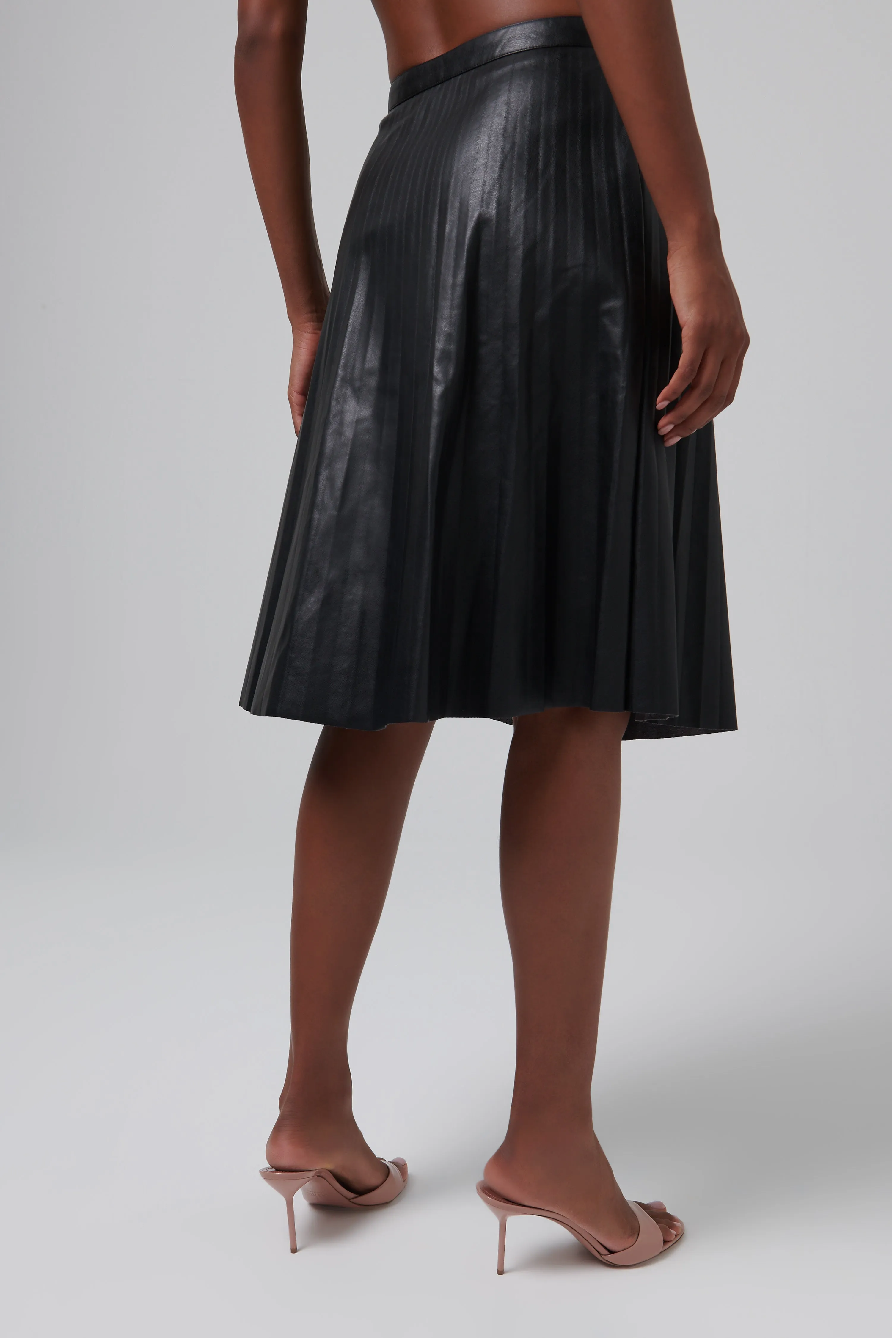 Black Brooklyn Plissé Skirt