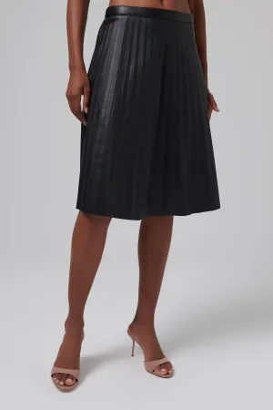 Black Brooklyn Plissé Skirt