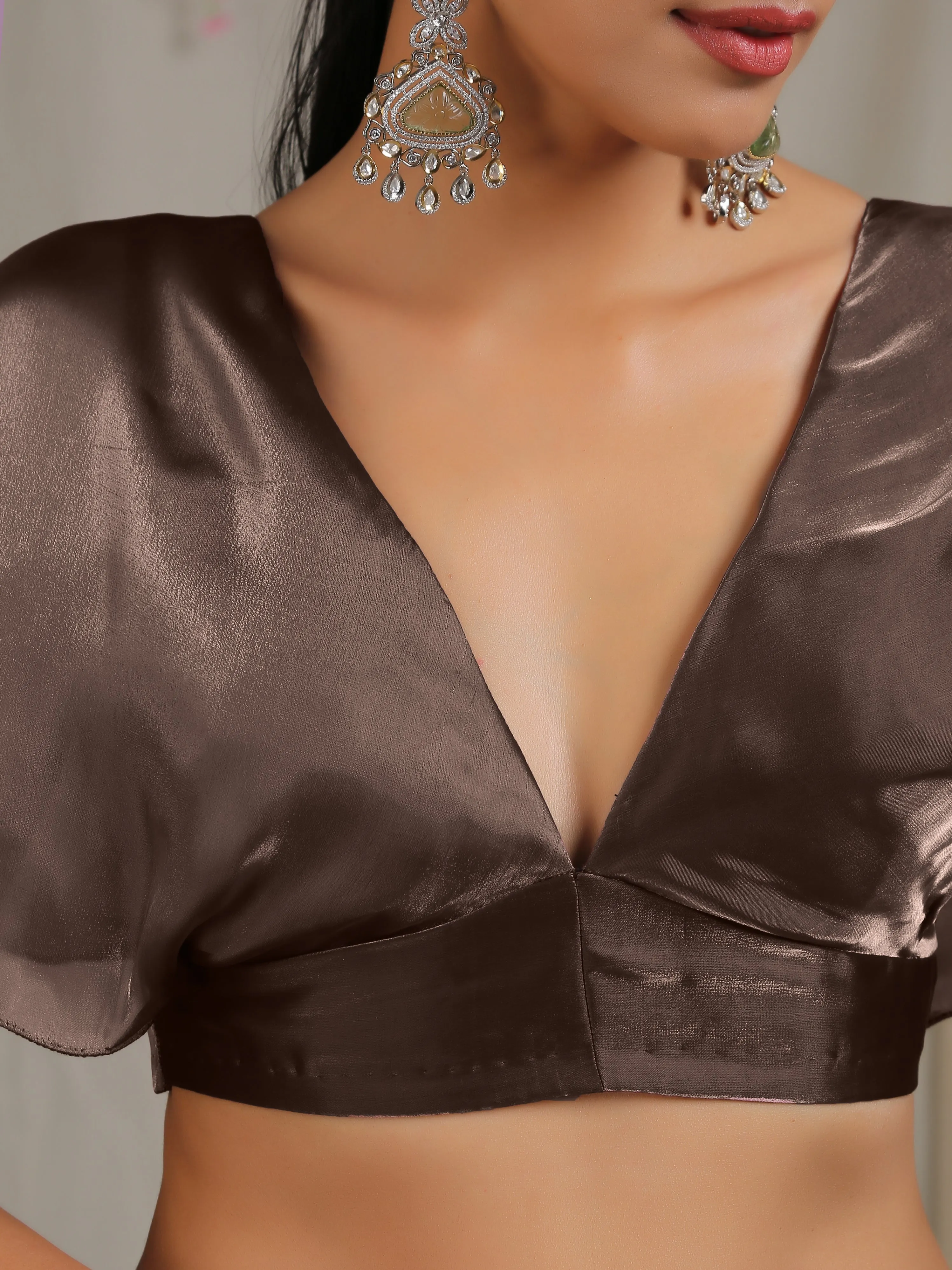 Blouse - Sensational Bronze Butterfly Sleeve