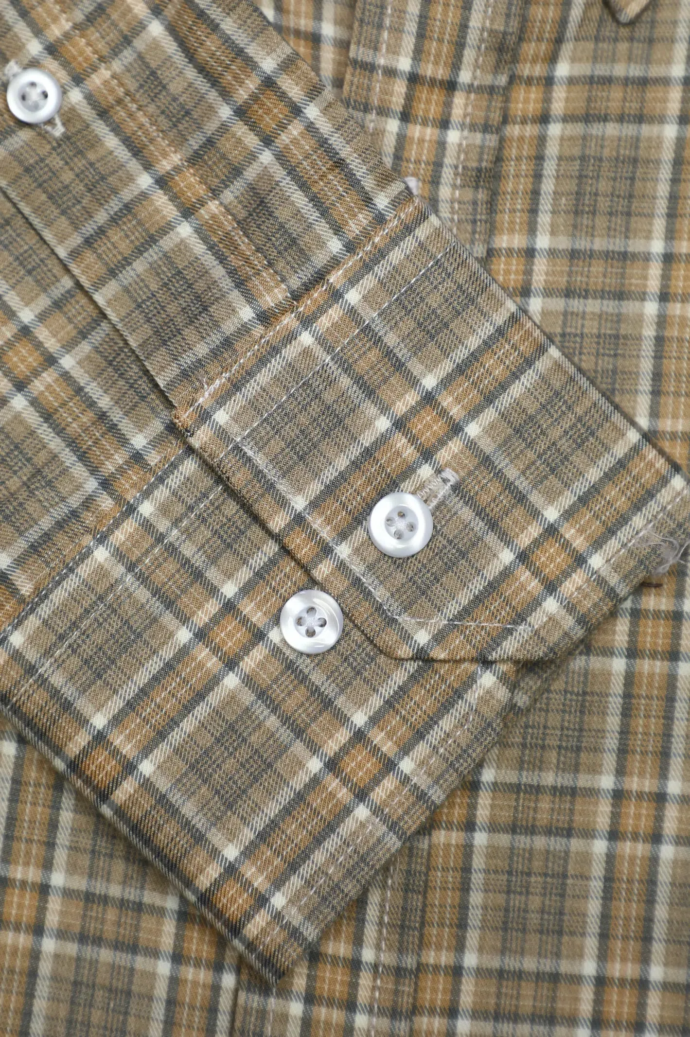 Brown Gingham Check Casual Shirt