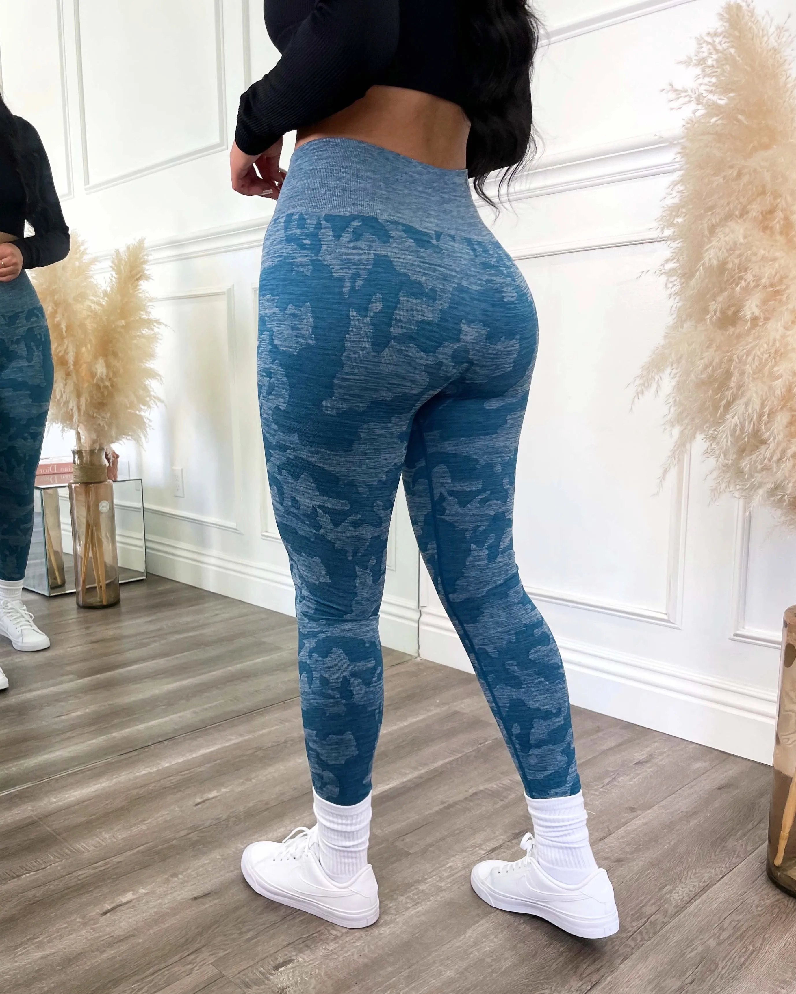 Camo Seamless Leggings (Midnight Blue)