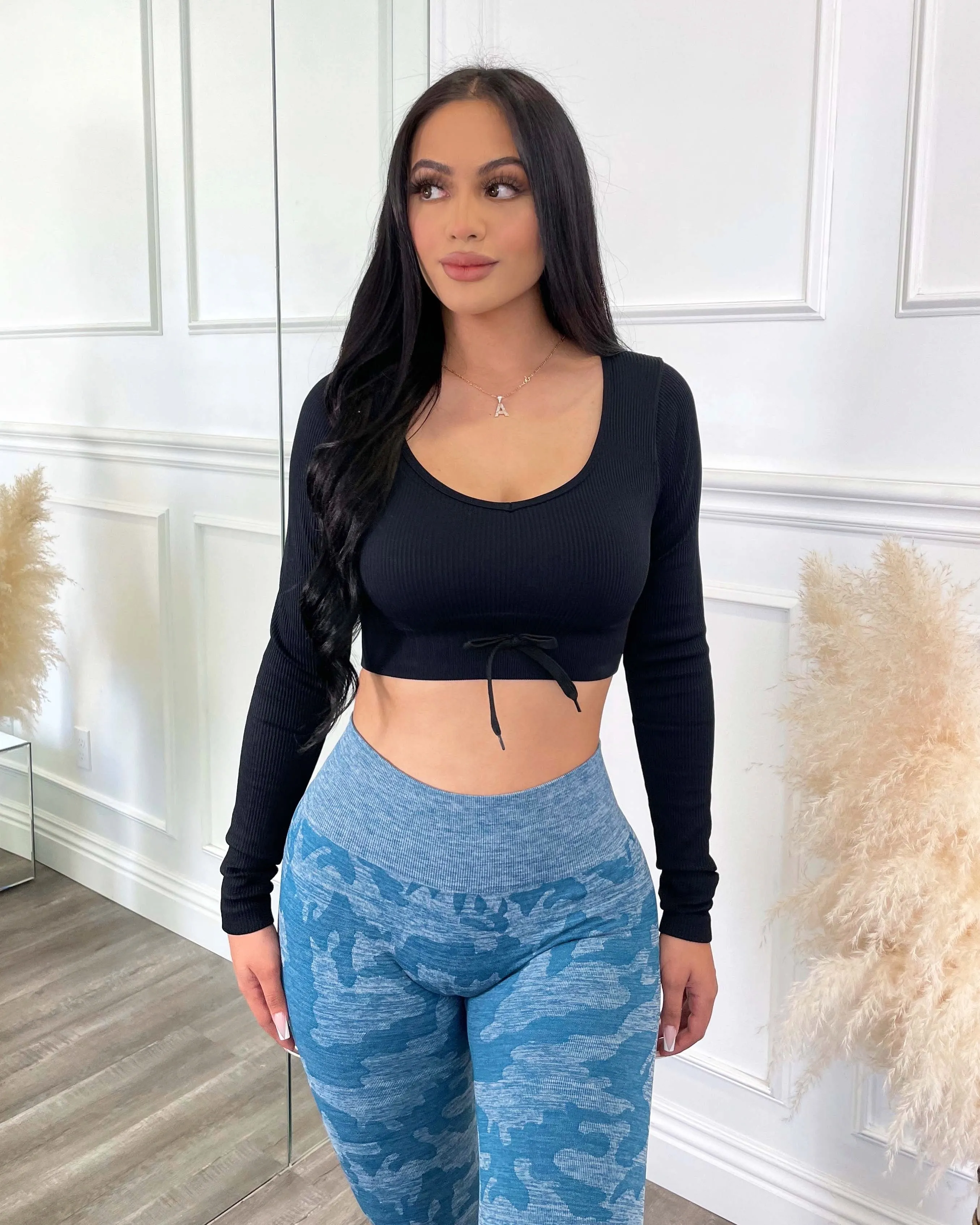 Camo Seamless Leggings (Midnight Blue)