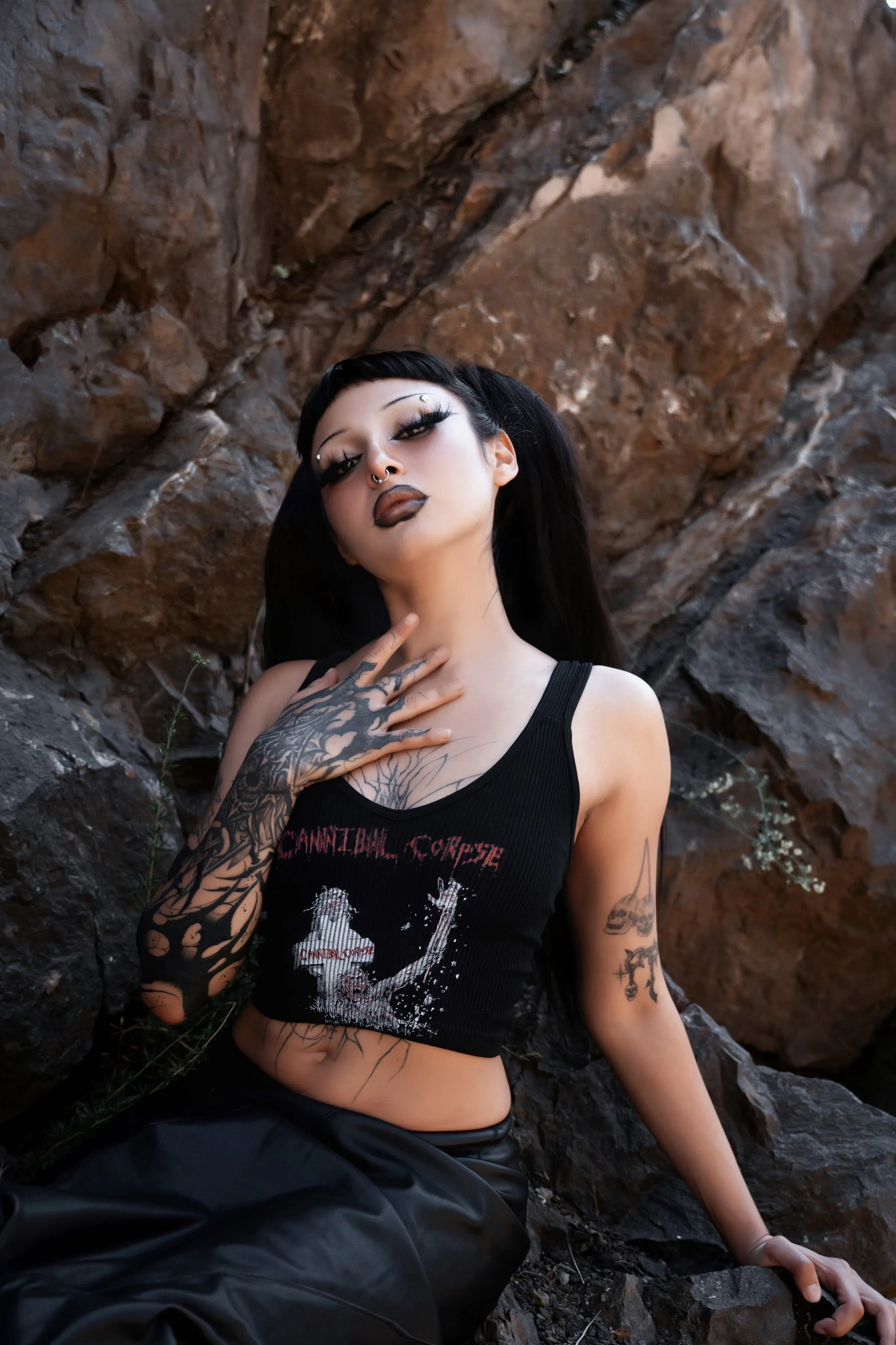 Cannibal Corpse Cropped Ribbed Tank Top