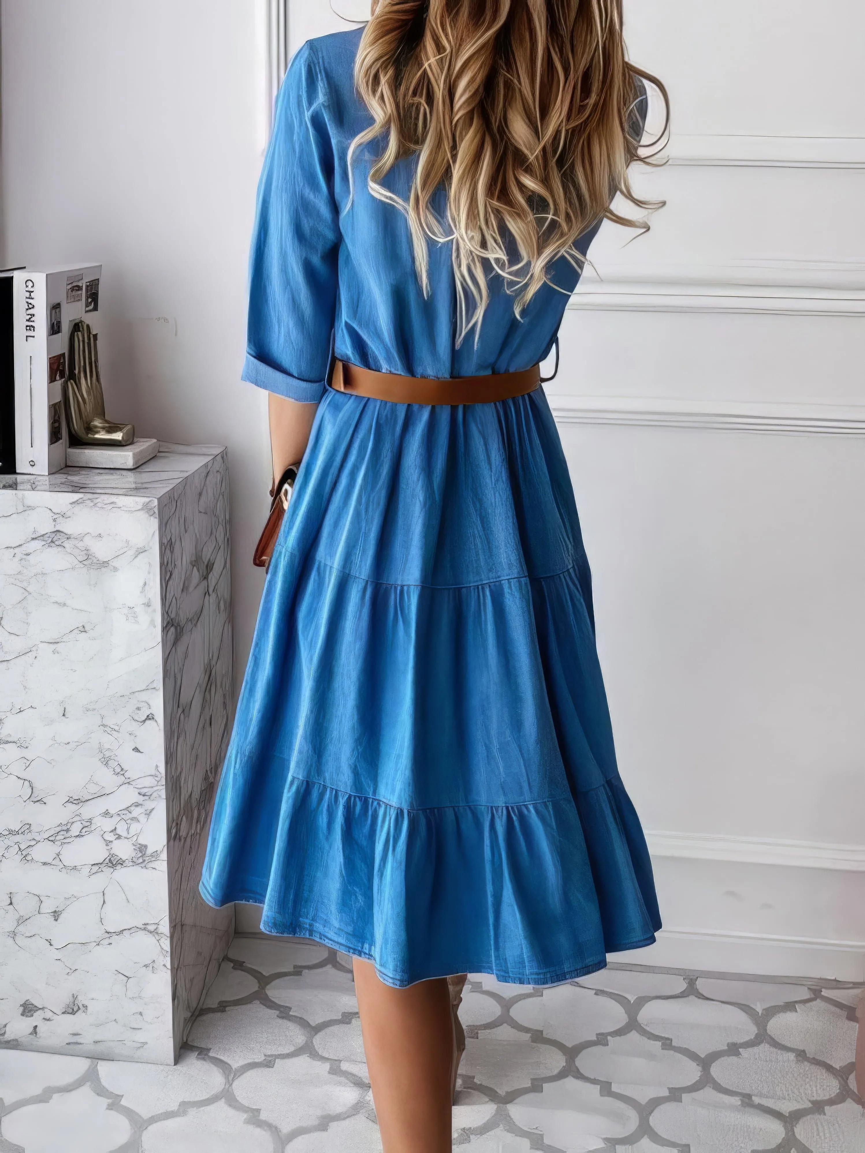 Casual Denim Shirt Dress