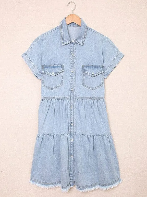 Casual Denim Shirt Dress