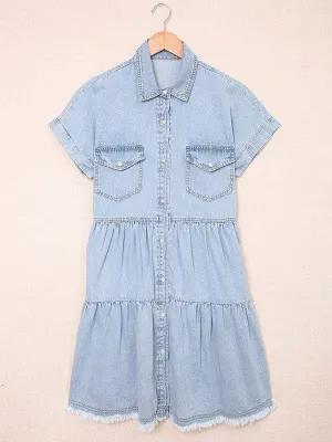 Casual Denim Shirt Dress