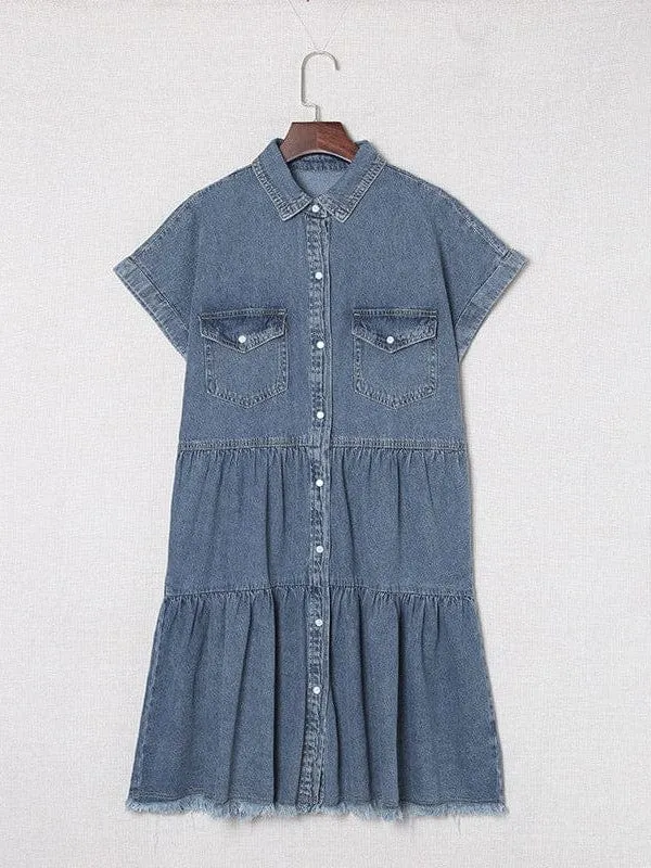 Casual Denim Shirt Dress