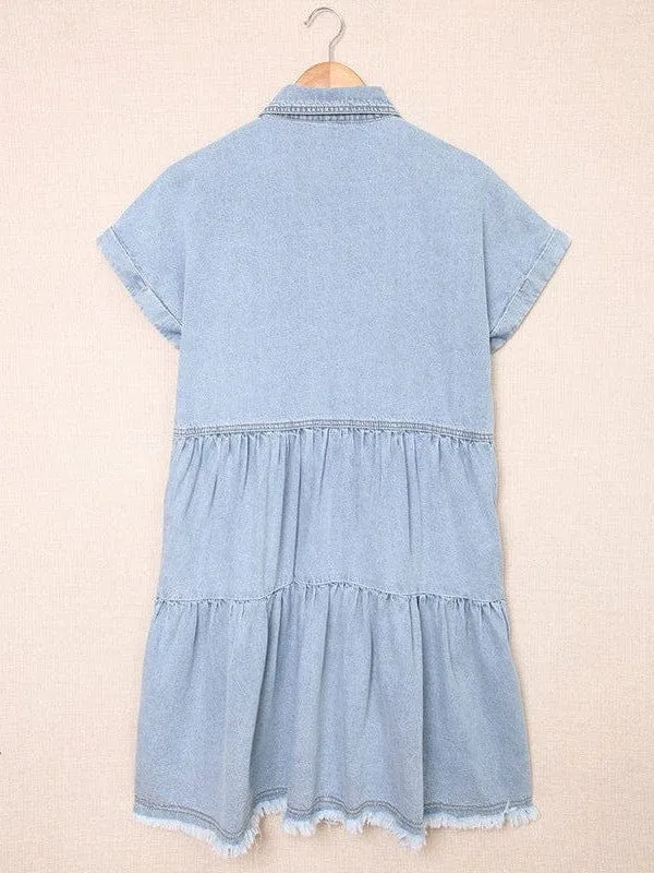 Casual Denim Shirt Dress