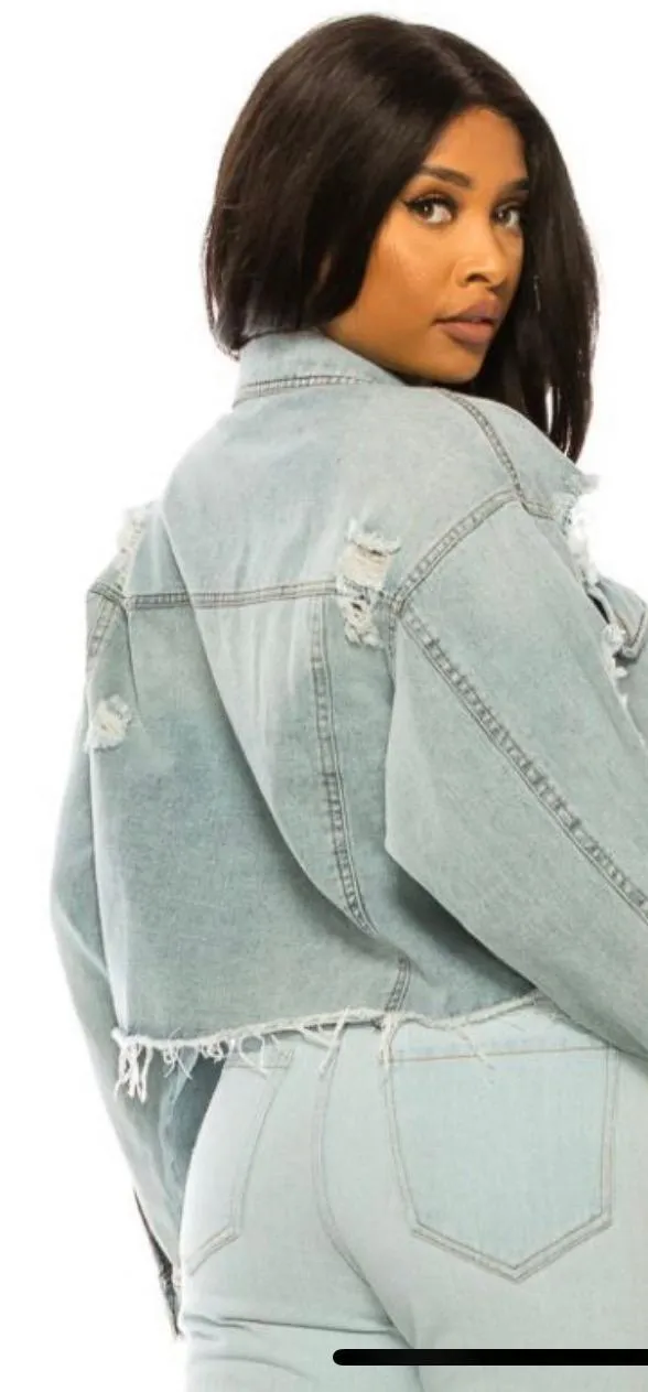 Chel's Distressed Denim Jacket