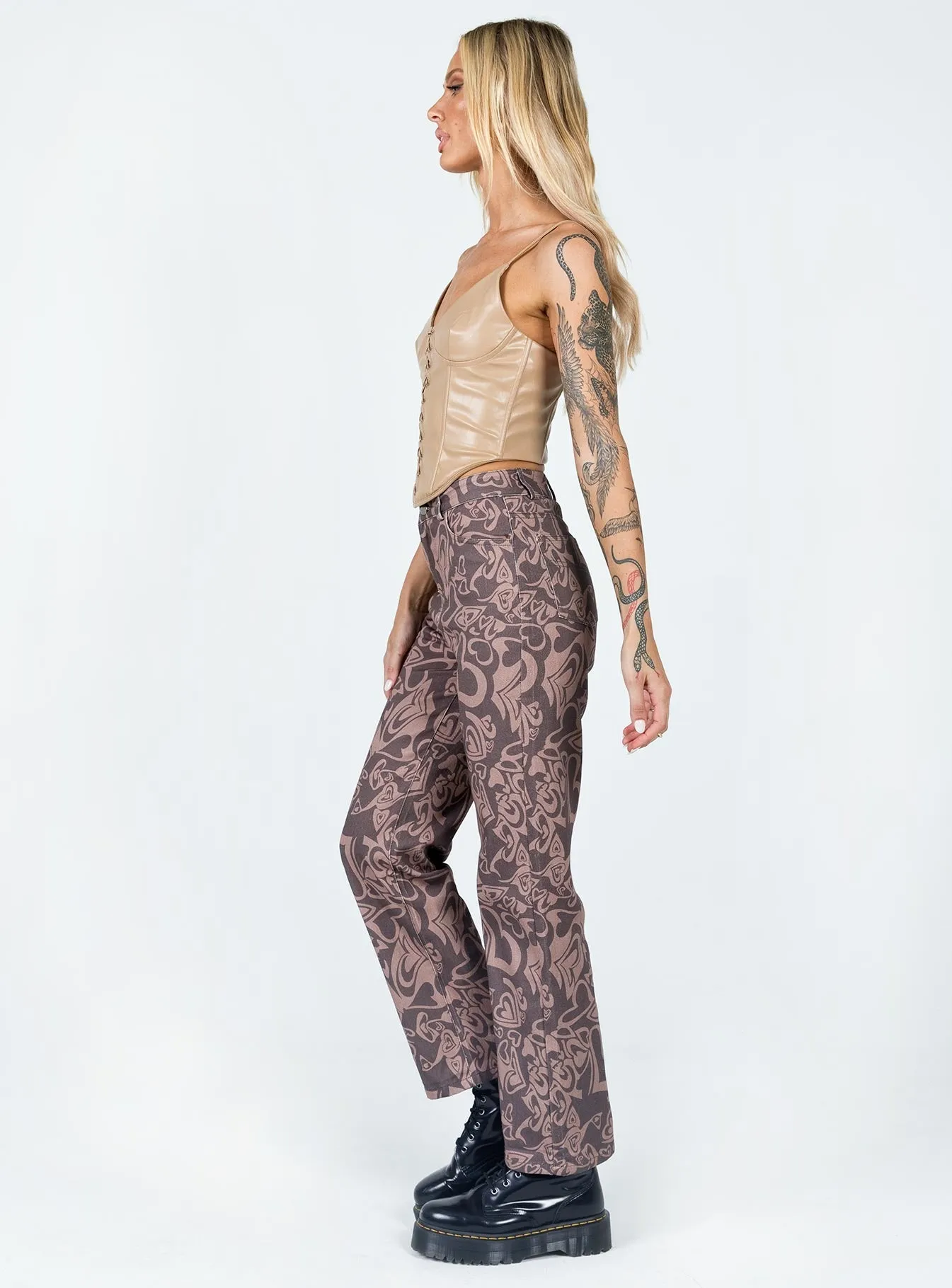 Dameela Straight Leg Jeans Brown