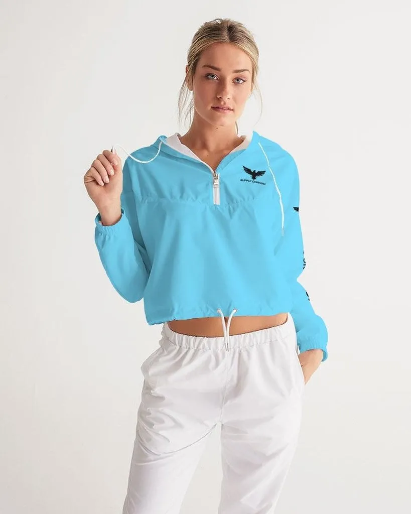 FIND YOUR COAST APPAREL - Original Women's Supply Company Water Resistant Lightweight Cropped Windbreaker
