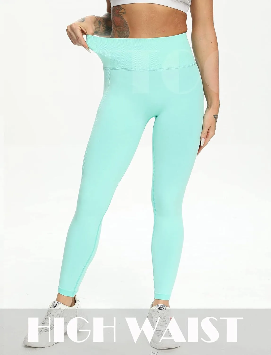FITTOO Butt Lift Seamless Leggings for Women High Waisted Booty Workout Yoga Pants Gym Tights