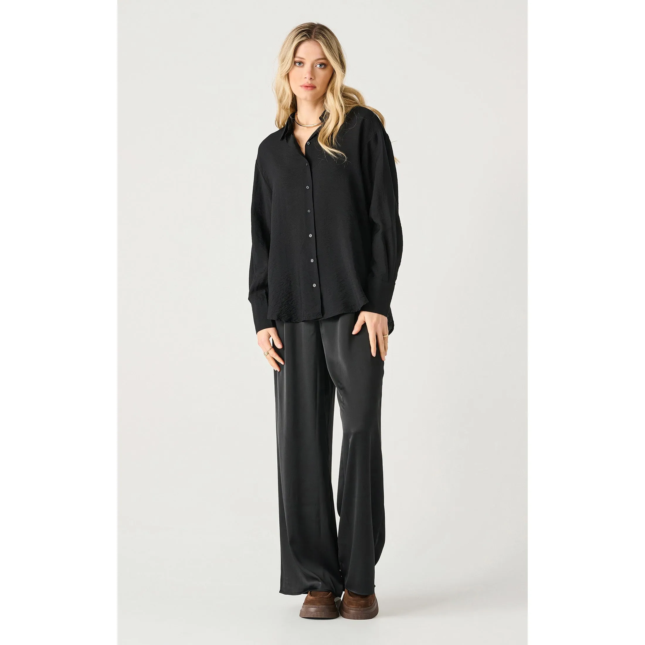 FLOWY SATIN BLOUSE