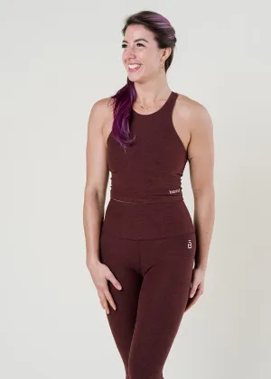 Focus Cropped Tank - Chocolate Mocha Heather