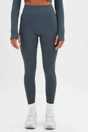 Grey Leggings Seamless Activewear