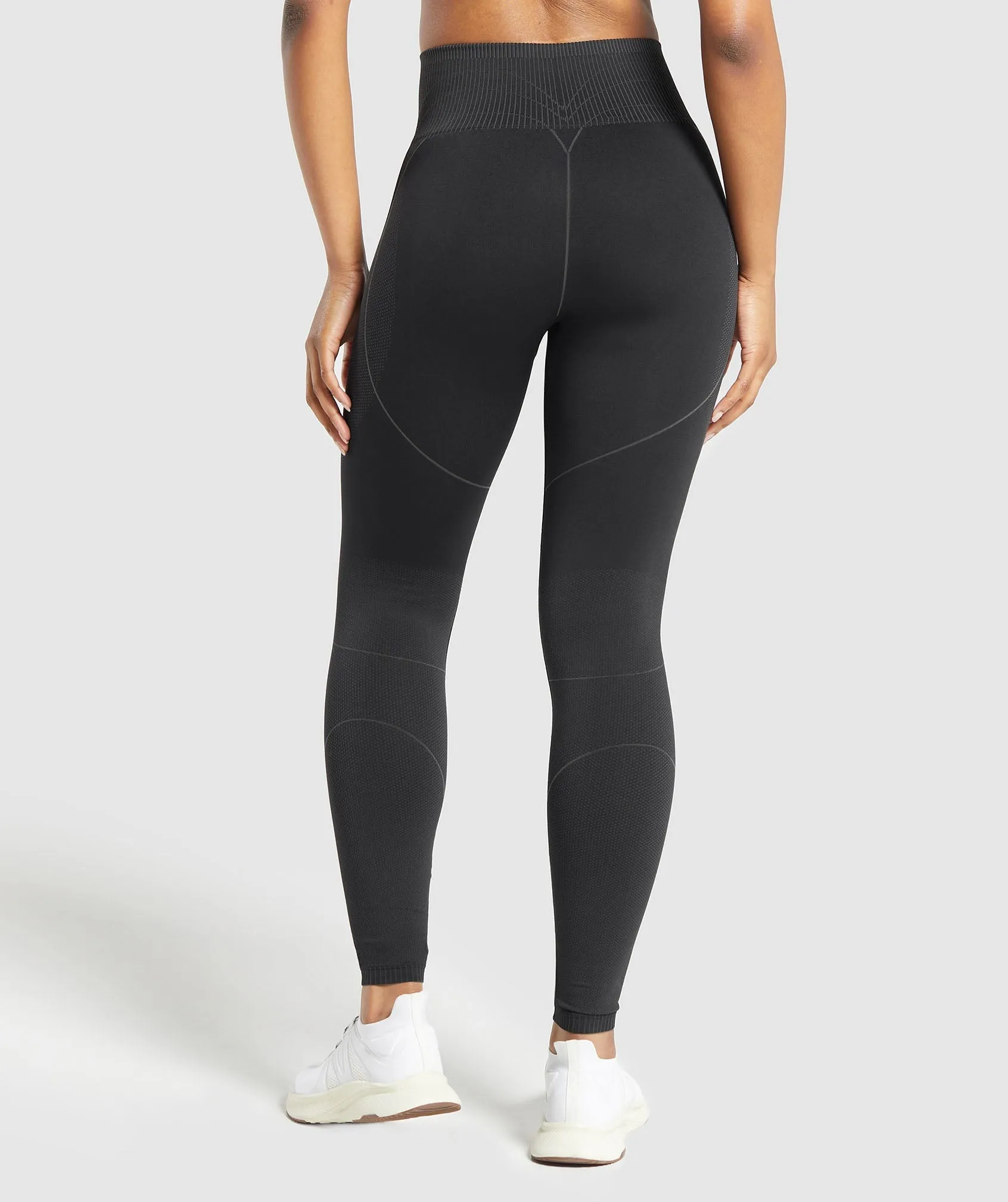 Gymshark Contour Heart Seamless Leggings - Black/Asphalt Grey