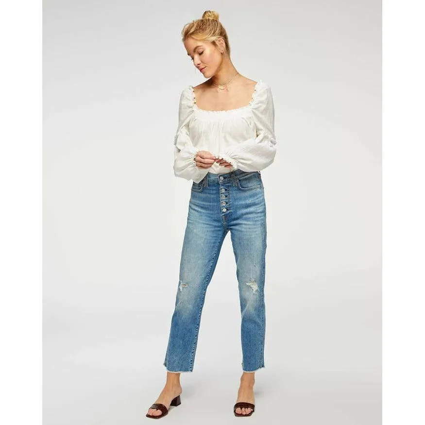High Waisted Crop Straight