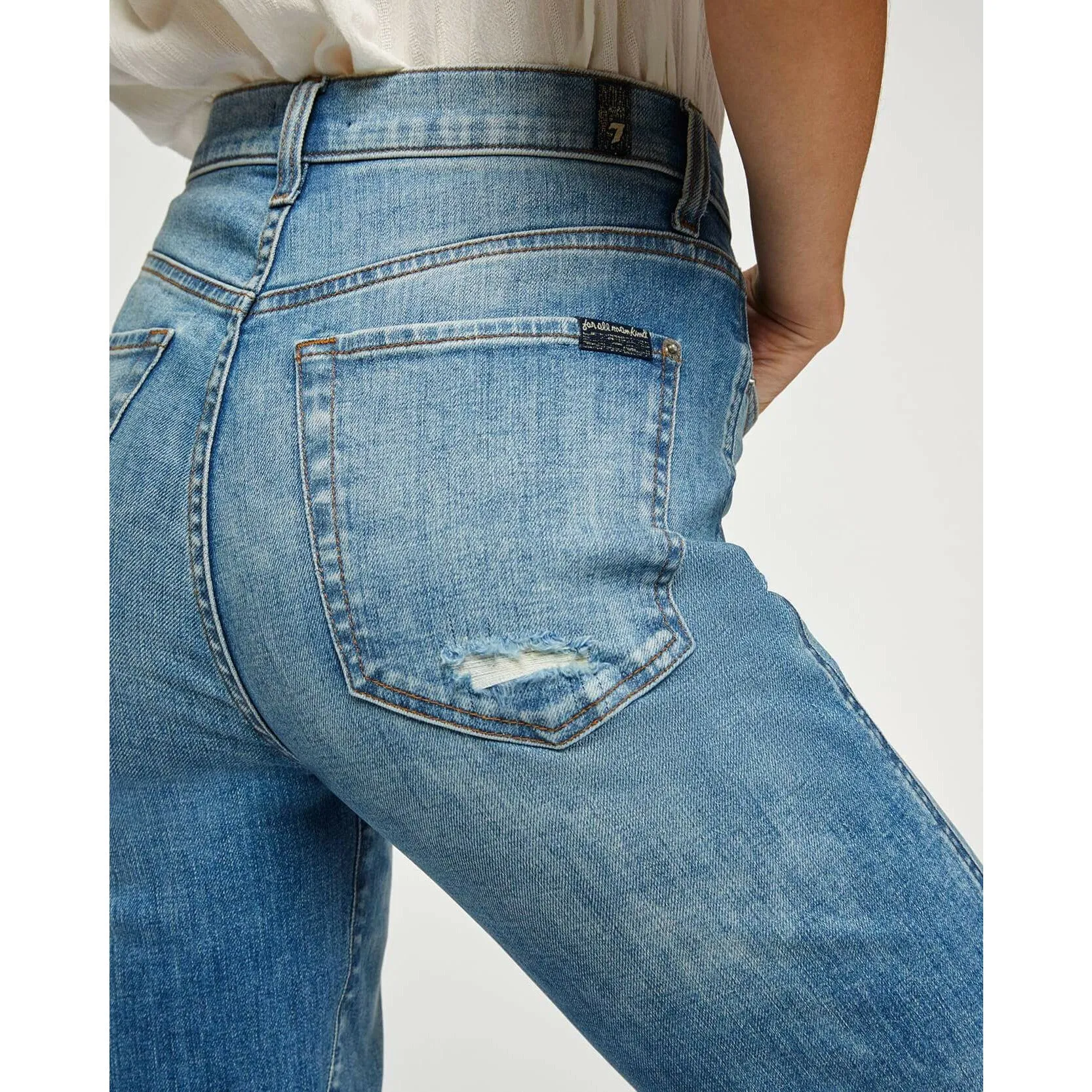 High Waisted Crop Straight