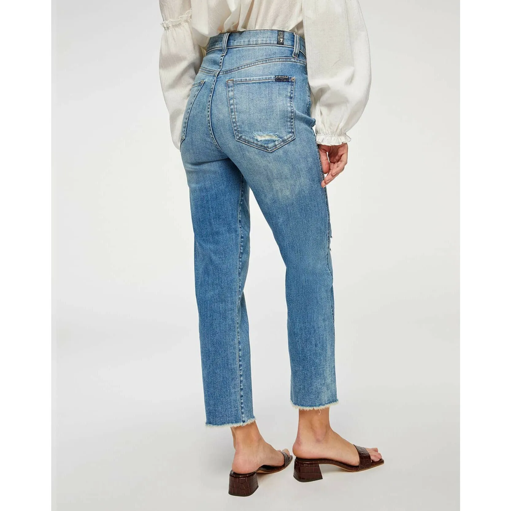 High Waisted Crop Straight