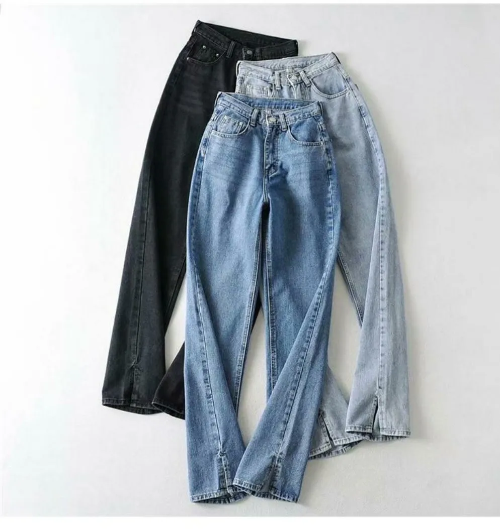 High Waisted Straight Leg Jeans