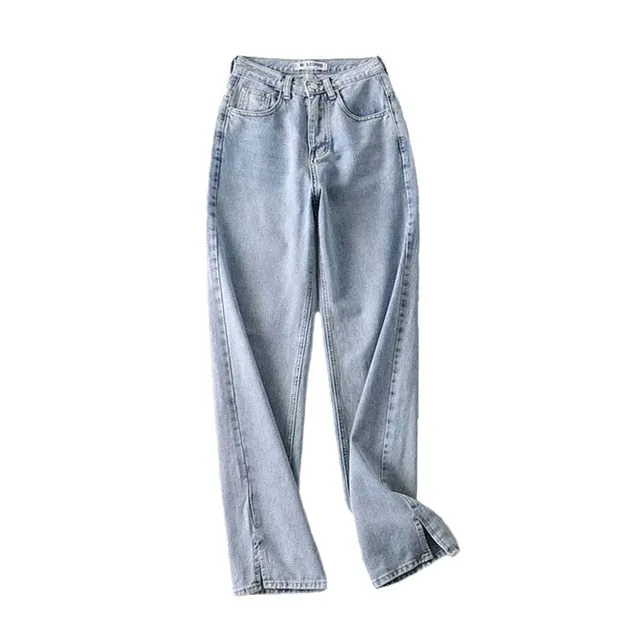 High Waisted Straight Leg Jeans