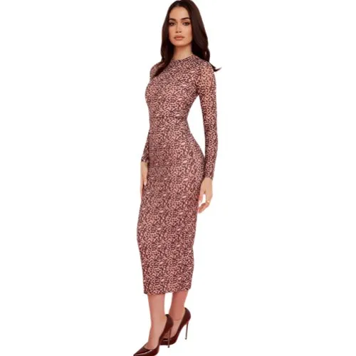 House of CB mesh bodycon midi dress