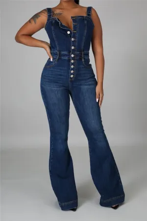 It’s a Vibe Wide leg denim Jumpsuit