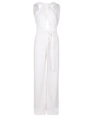 Ivory Wrap Style Jumpsuit