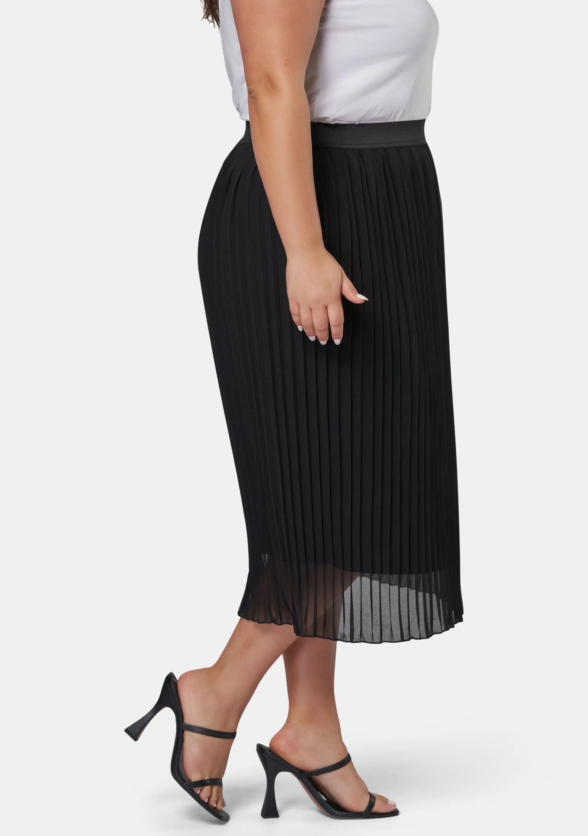 Kali Pleated Midi Skirt