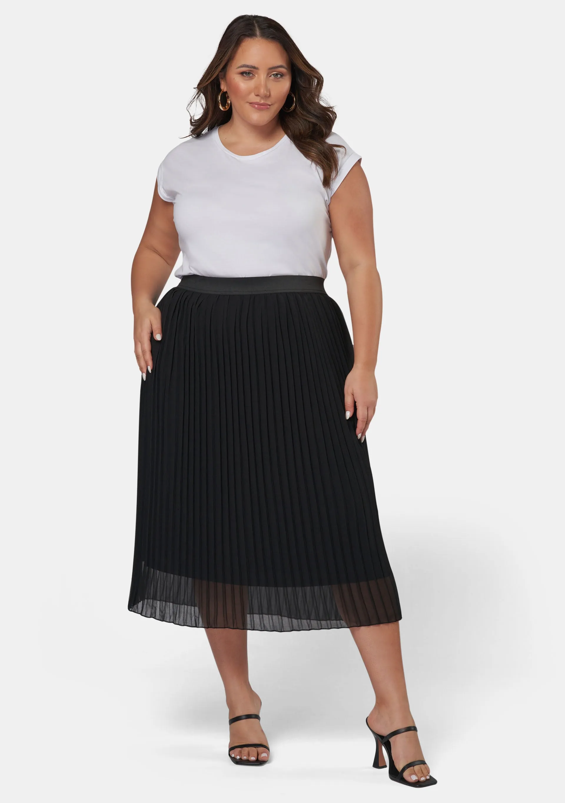 Kali Pleated Midi Skirt