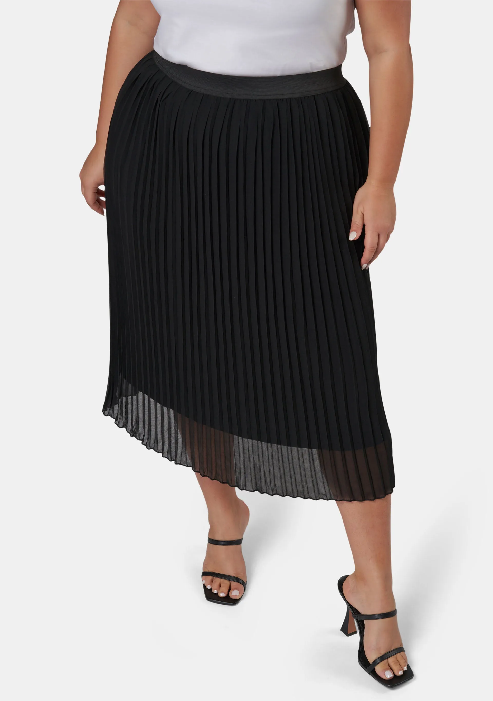 Kali Pleated Midi Skirt