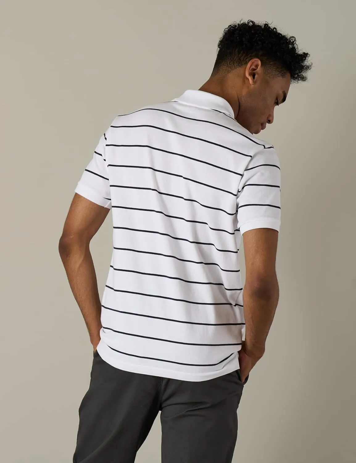 LAPASA Men's Polo Shirt Cotton Pique Classic & Active T-Shirt Short Sleeve Moisture Wicking Golf Tennis Lightweight M19/M131
