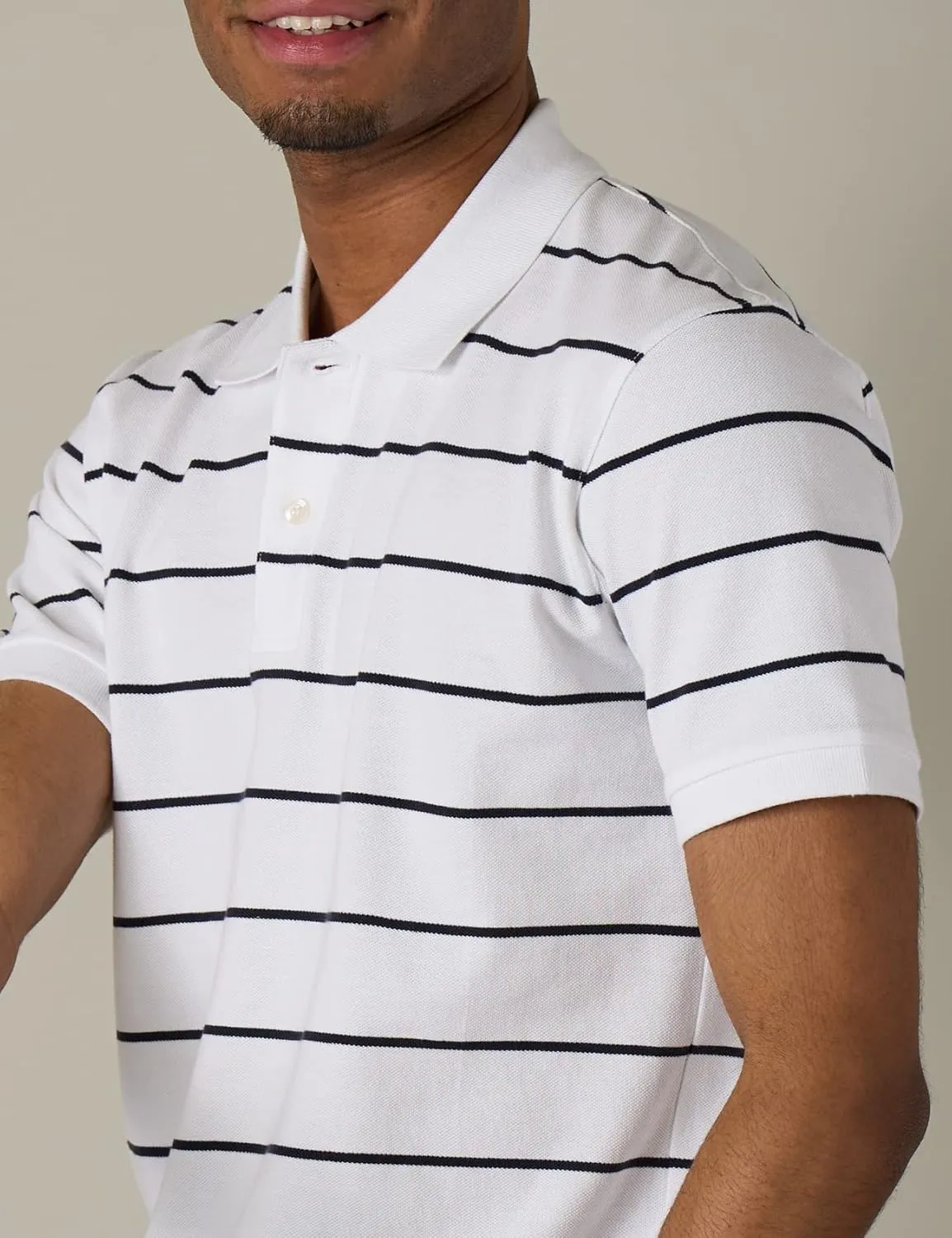 LAPASA Men's Polo Shirt Cotton Pique Classic & Active T-Shirt Short Sleeve Moisture Wicking Golf Tennis Lightweight M19/M131