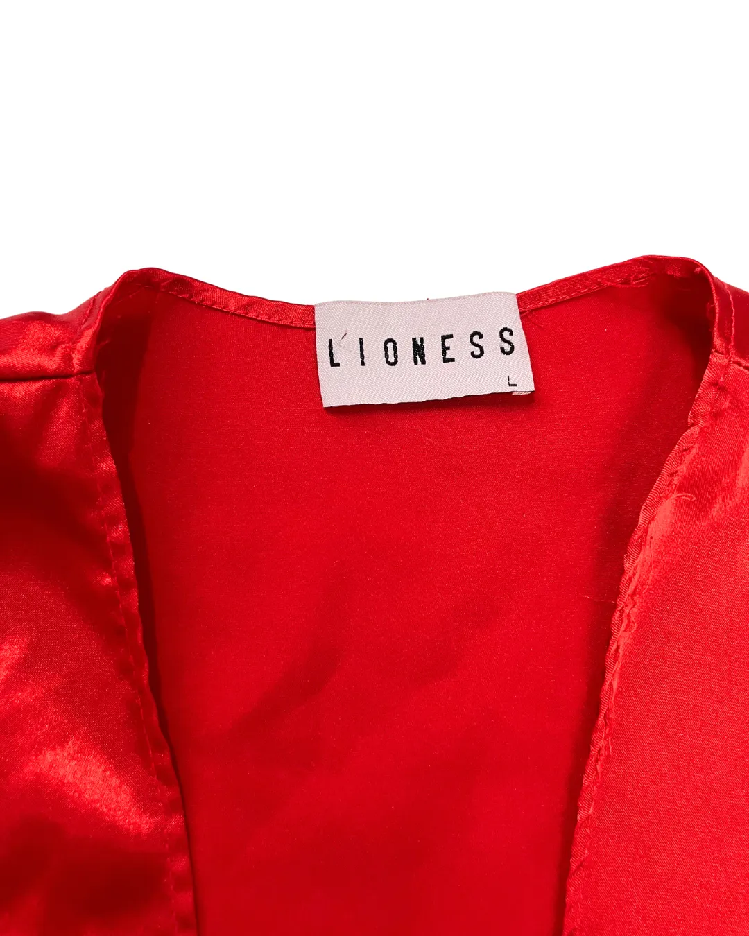 Lioness Red Silk Top