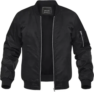 MAGNIVIT Men's Lightweight Bomber Jacket Windbreaker Casual Fall Spring Outdoor Coat
