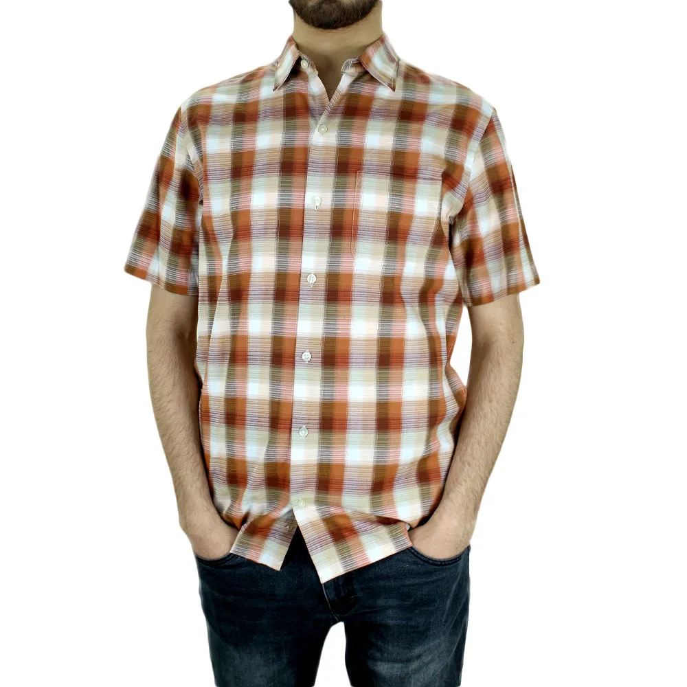 Men's Plaid Button Up Shirt,Multi