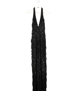 Nookie Black Karma Sequin Jumpsuit UK S