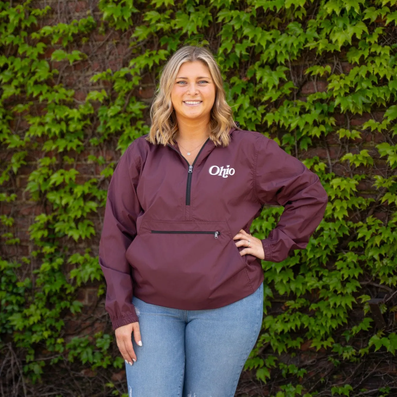 Ohio The Heart Of It All Pack-N-Go Windbreaker