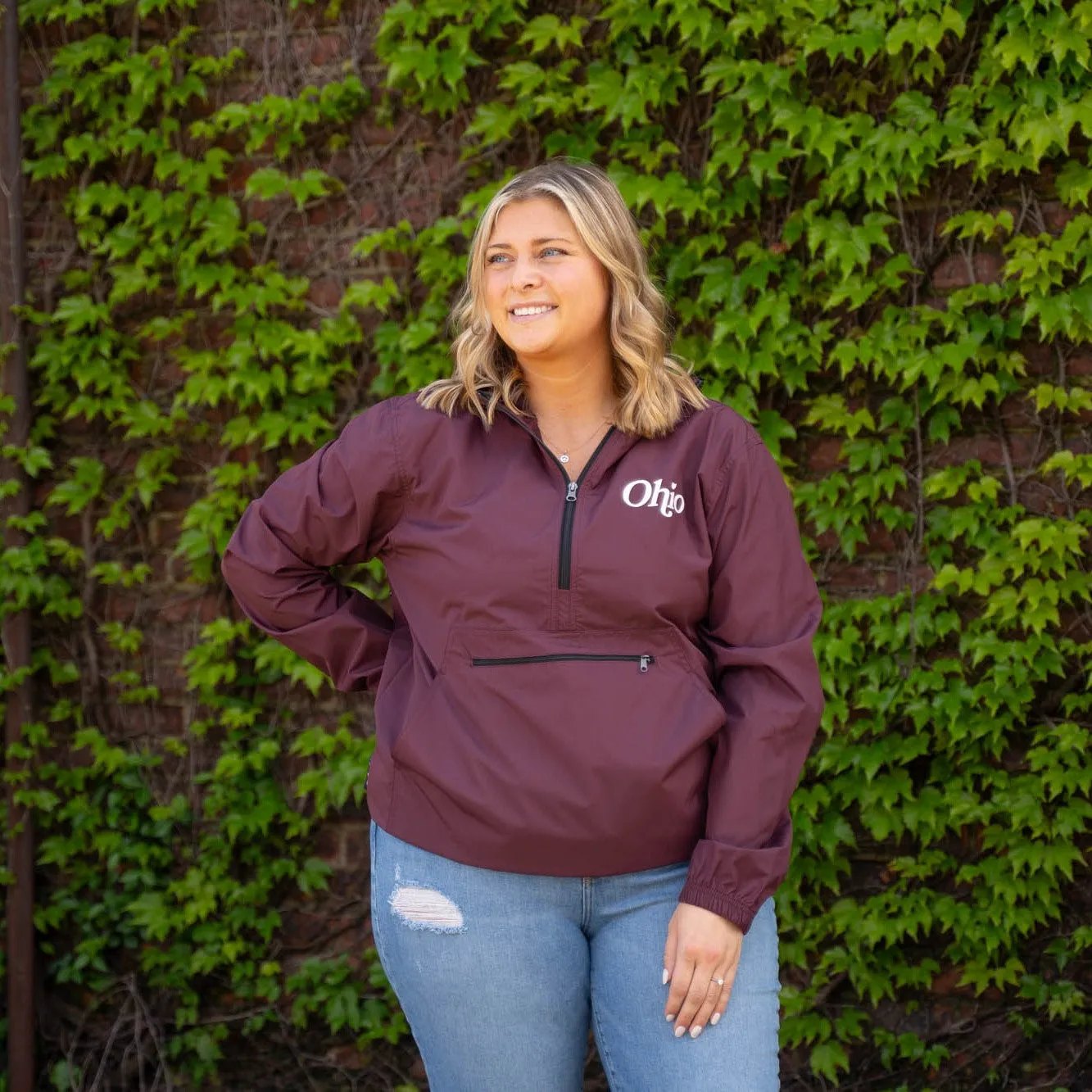 Ohio The Heart Of It All Pack-N-Go Windbreaker
