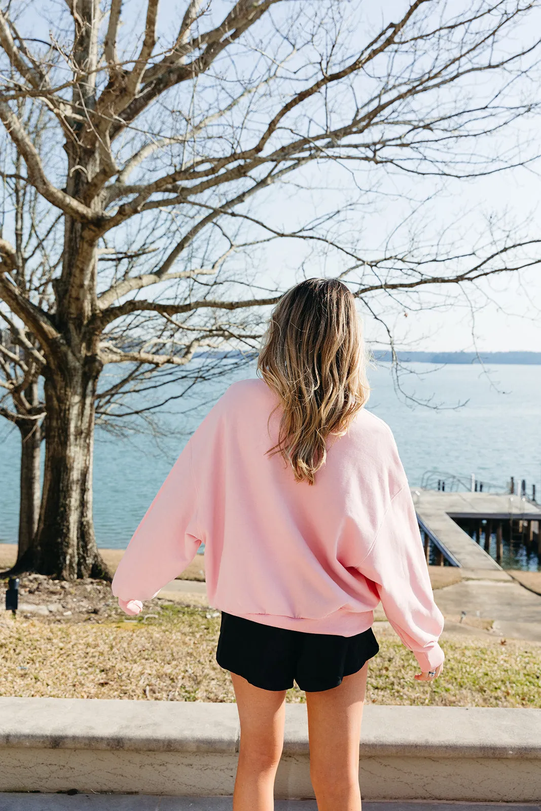 On The Go Oversized Sweatshirt - Pink