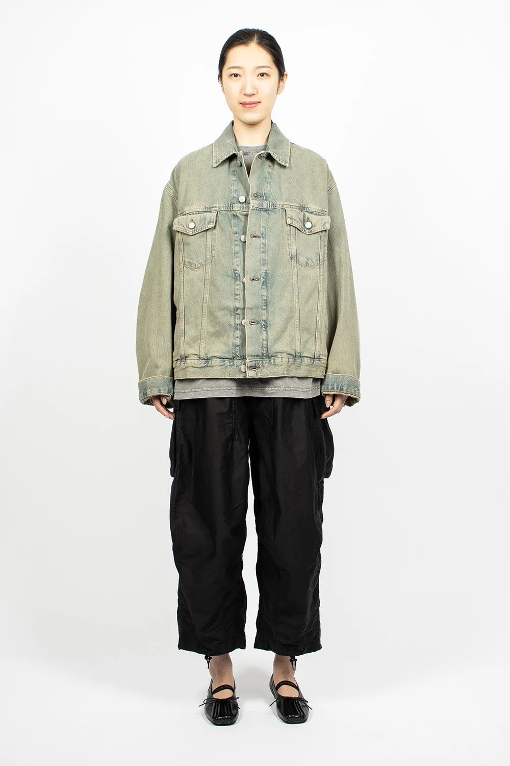 Oversized Denim Jacket Blue/Beige