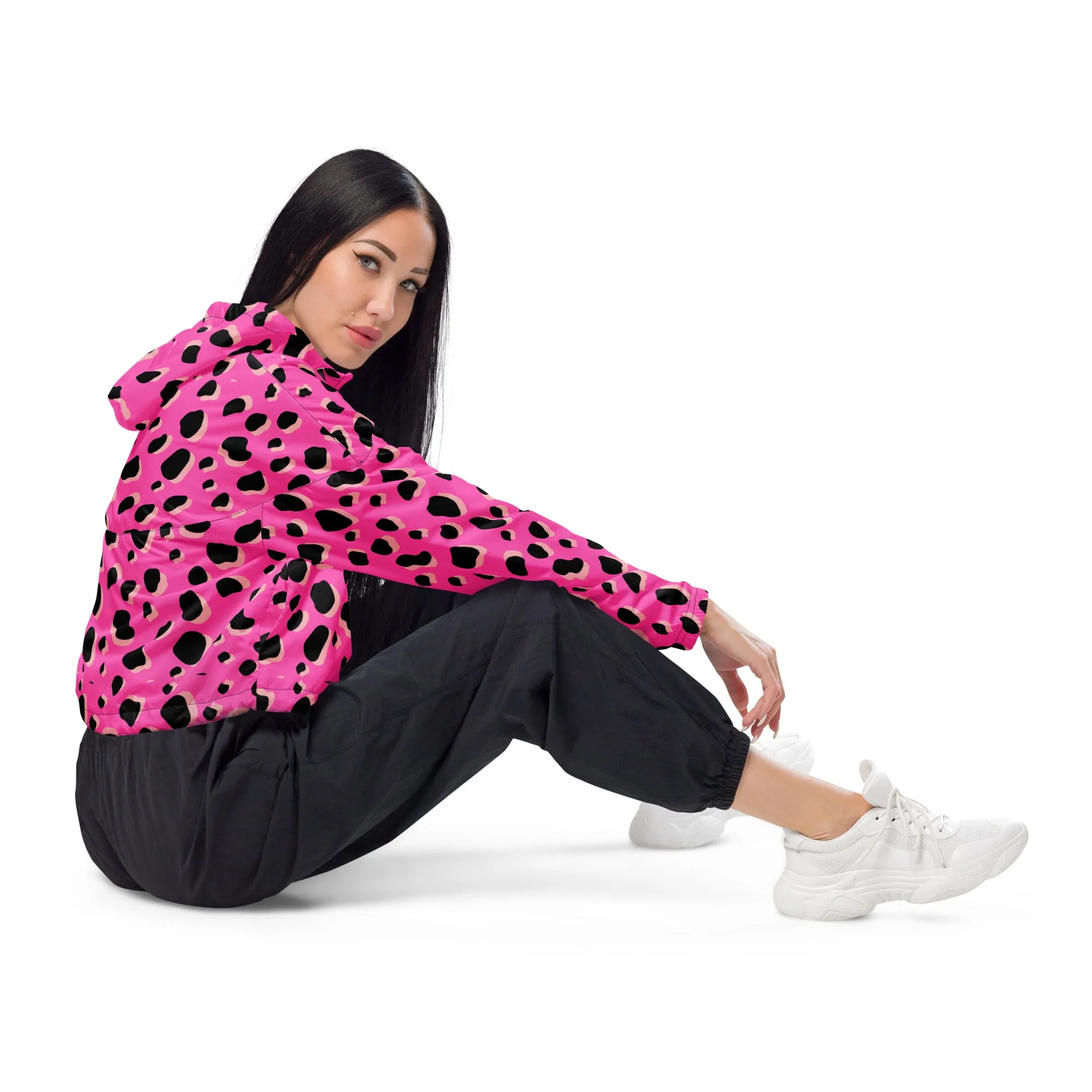 Pink panther Women’s cropped windbreaker