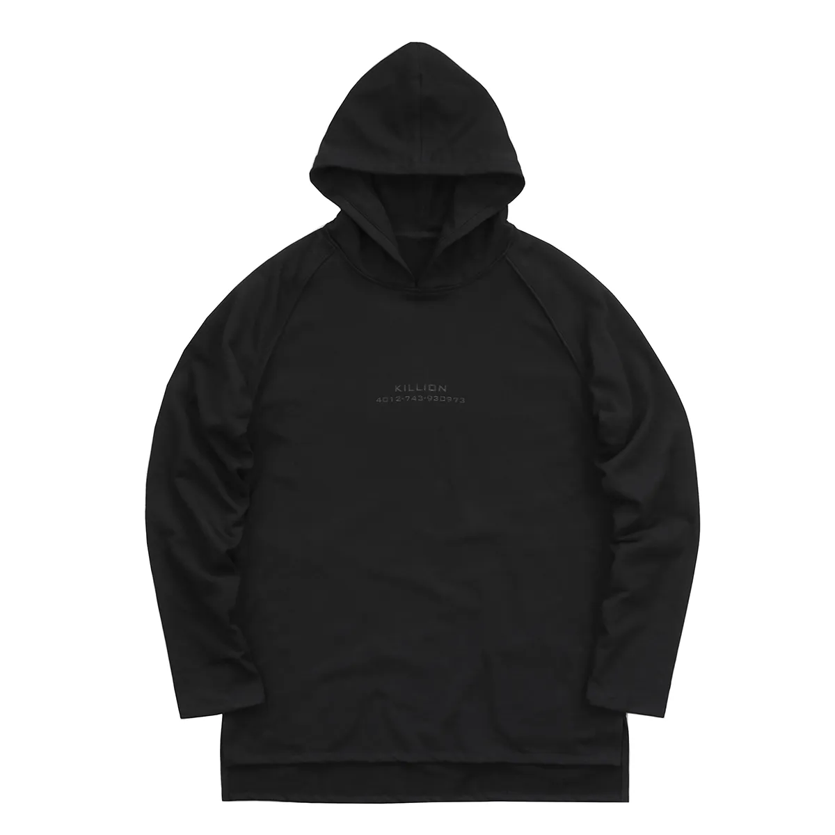 Piped Raglan Hoodie - Black