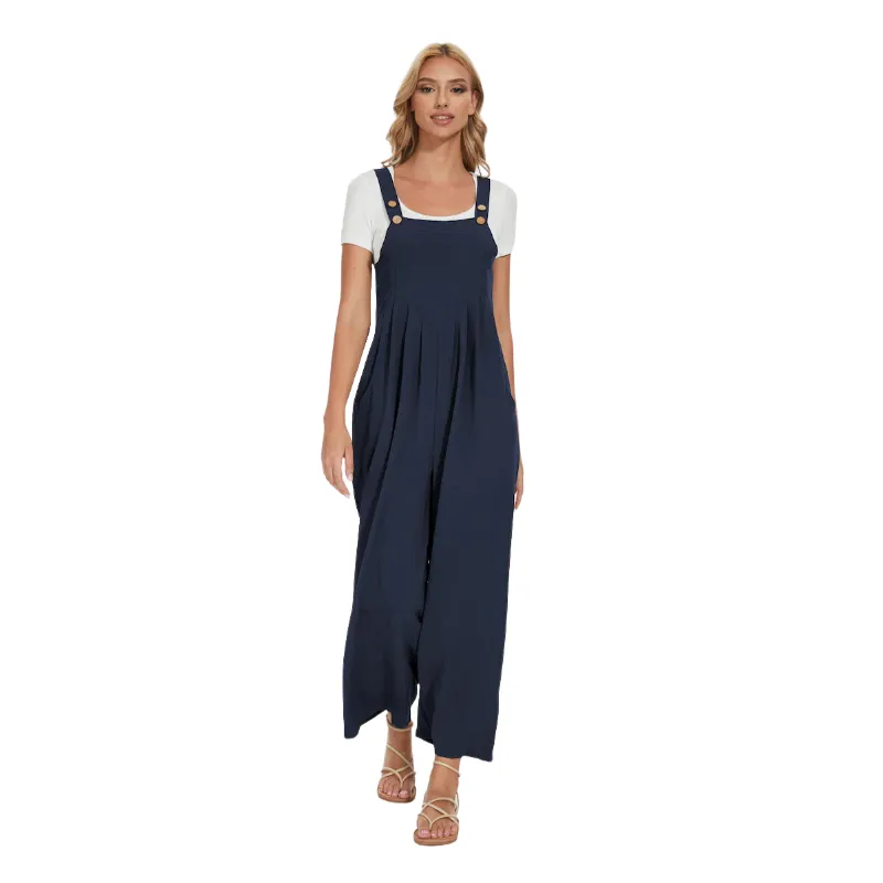 Plus Size Wide Leg Overalls Jumpsuit